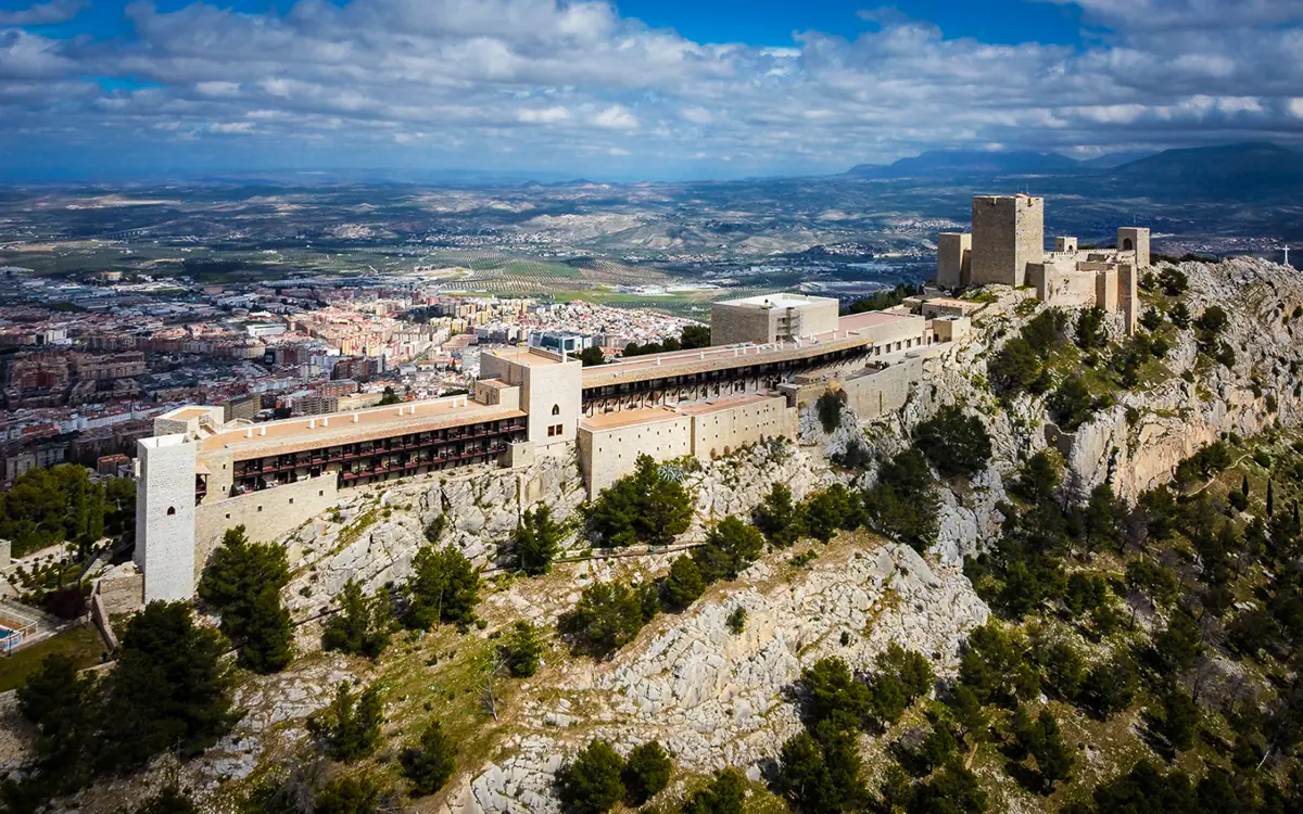 Vista desde el aire del Parador de Jaén
